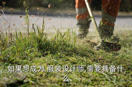 如果想成为 服装设计师,需要具备什么