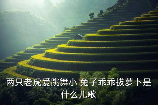 两只老虎爱跳舞小 兔子乖乖拔萝卜是什么儿歌