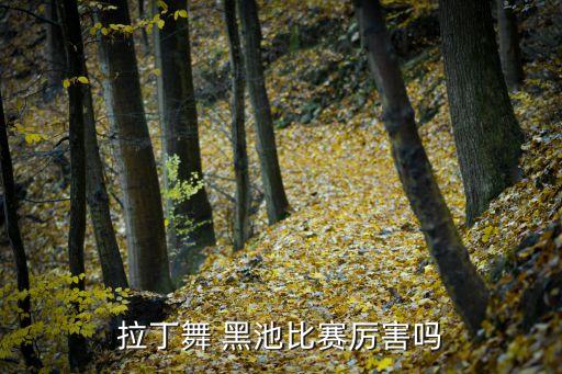 拉丁舞 黑池比赛厉害吗