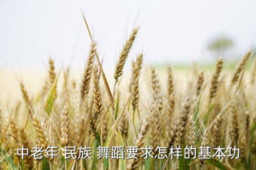 中老年 民族 舞蹈要求怎样的基本功