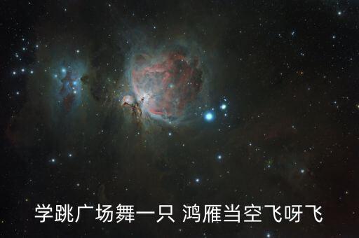 学跳广场舞一只 鸿雁当空飞呀飞