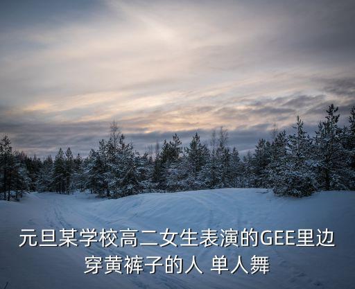 元旦某学校高二女生表演的GEE里边穿黄裤子的人 单人舞