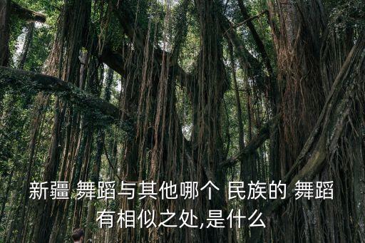 新疆 舞蹈与其他哪个 民族的 舞蹈有相似之处,是什么