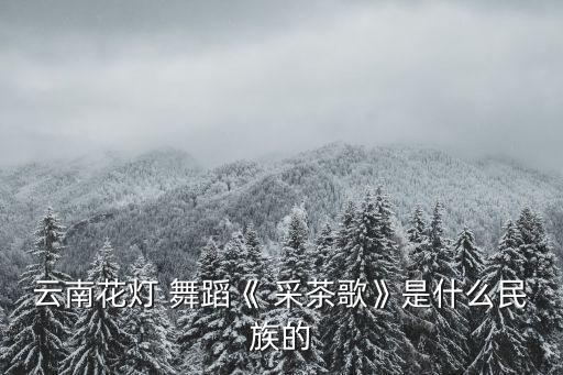 云南花灯 舞蹈《 采茶歌》是什么民族的