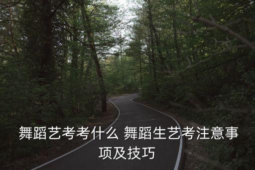  舞蹈艺考考什么 舞蹈生艺考注意事项及技巧