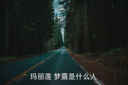 玛丽莲 梦露是什么人