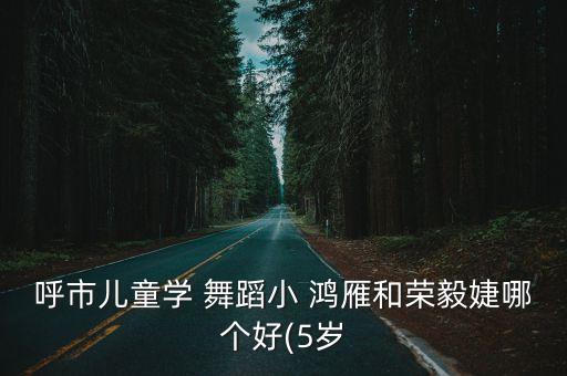 呼市儿童学 舞蹈小 鸿雁和荣毅婕哪个好(5岁