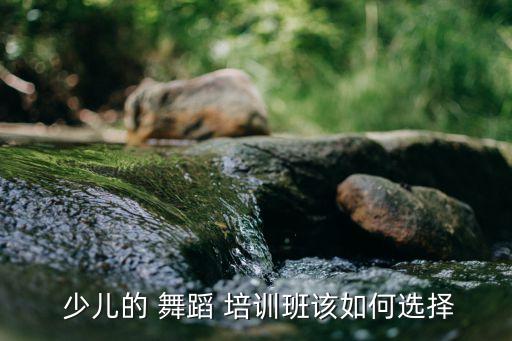  少儿的 舞蹈 培训班该如何选择