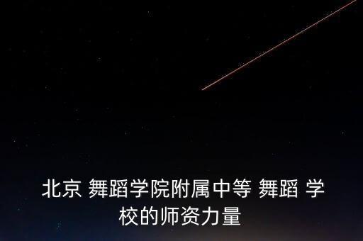  北京 舞蹈学院附属中等 舞蹈 学校的师资力量