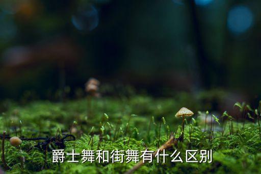  爵士舞和街舞有什么区别