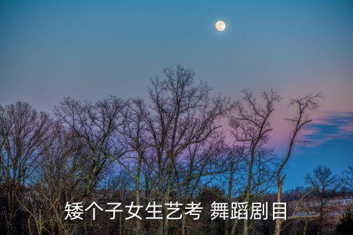 矮个子女生艺考 舞蹈剧目