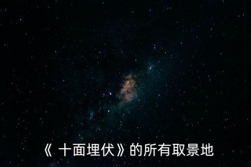 《 十面埋伏》的所有取景地