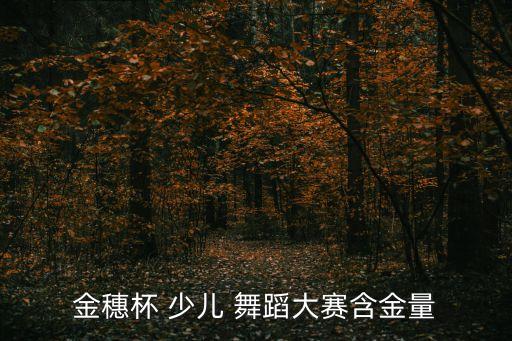 金穗杯 少儿 舞蹈大赛含金量