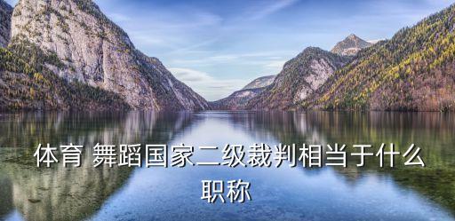  体育 舞蹈国家二级裁判相当于什么职称