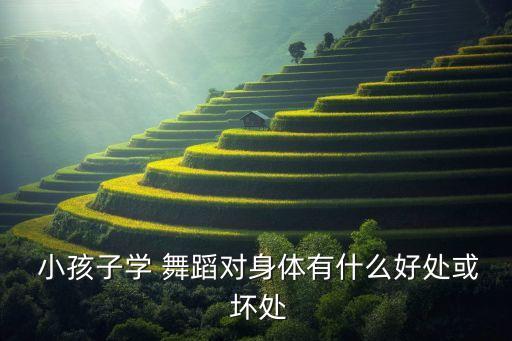  小孩子学 舞蹈对身体有什么好处或 坏处