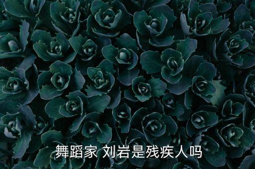  舞蹈家 刘岩是残疾人吗