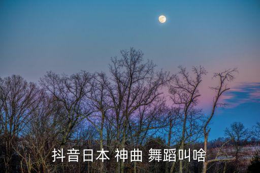 抖音日本 神曲 舞蹈叫啥