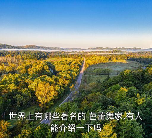 世界上有哪些著名的 芭蕾舞家,有人能介绍一下吗