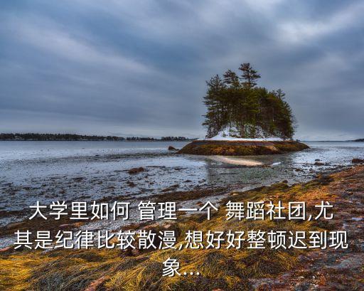 大学里如何 管理一个 舞蹈社团,尤其是纪律比较散漫,想好好整顿迟到现象...