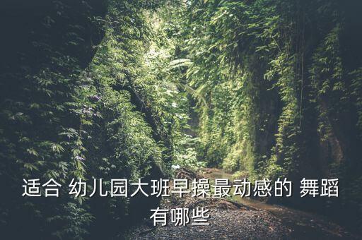 适合 幼儿园大班早操最动感的 舞蹈有哪些