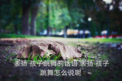 表扬孩子舞蹈,第二集:舞蹈是一门艺术