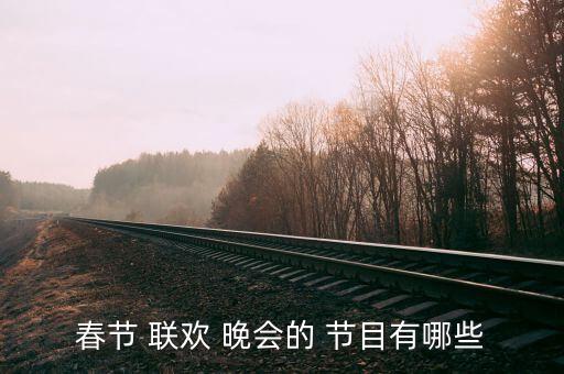 春节 联欢 晚会的 节目有哪些