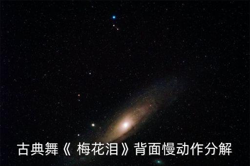 古典舞《 梅花泪》背面慢动作分解