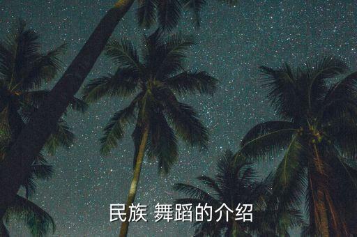 民族 舞蹈的介绍