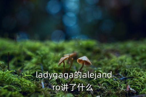  ladygaga的alejandro讲了什么