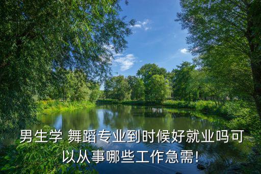  男生学 舞蹈专业到时候好就业吗可以从事哪些工作急需!