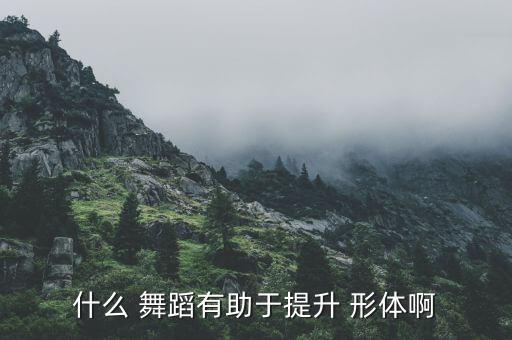 什么 舞蹈有助于提升 形体啊