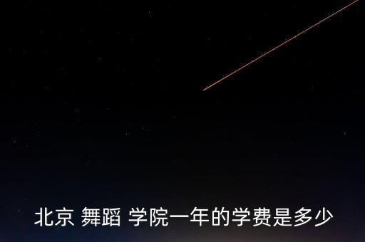  北京 舞蹈 学院一年的学费是多少