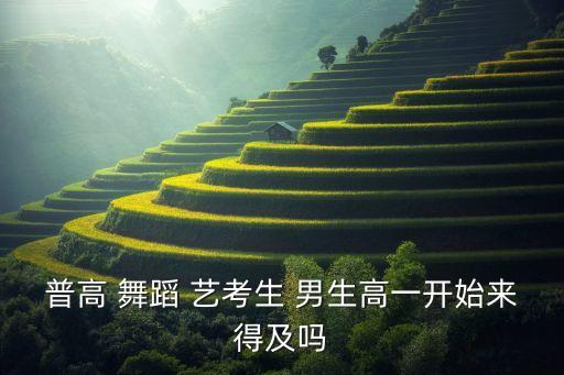 普高 舞蹈 艺考生 男生高一开始来得及吗