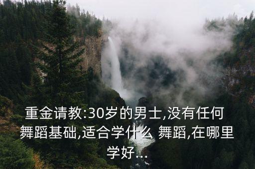重金请教:30岁的男士,没有任何 舞蹈基础,适合学什么 舞蹈,在哪里学好...
