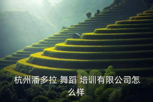  杭州潘多拉 舞蹈 培训有限公司怎么样