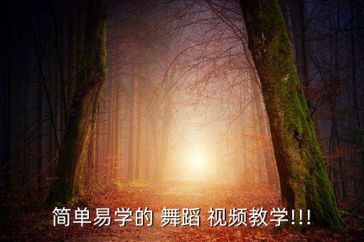 简单易学的 舞蹈 视频教学!!!