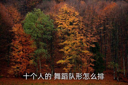 十个人的 舞蹈队形怎么排