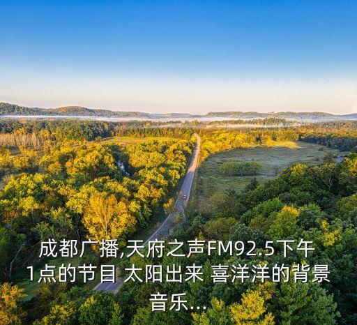 太阳出来喜洋洋舞蹈,听fm101.1交通广播音乐