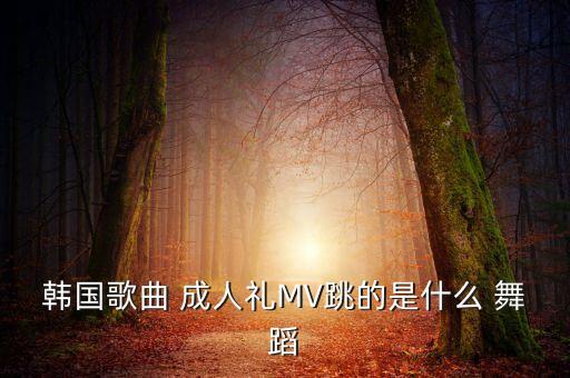 韩国歌曲 成人礼MV跳的是什么 舞蹈