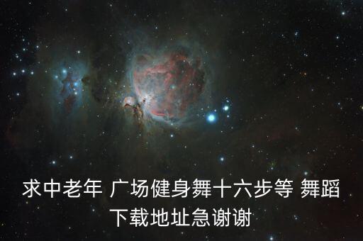 求中老年 广场健身舞十六步等 舞蹈下载地址急谢谢