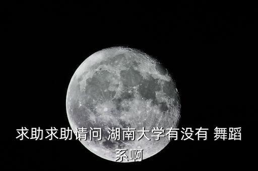 求助求助请问 湖南大学有没有 舞蹈系啊