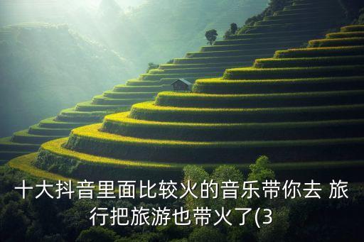 十大抖音里面比较火的音乐带你去 旅行把旅游也带火了(3