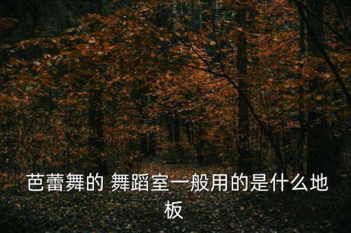  芭蕾舞的 舞蹈室一般用的是什么地板