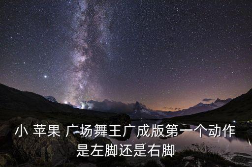 小 苹果 广场舞王广成版第一个动作是左脚还是右脚