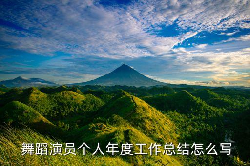  舞蹈演员个人年度工作总结怎么写