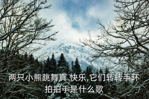 两只小熊跳舞真 快乐,它们转转手环拍拍手是什么歌