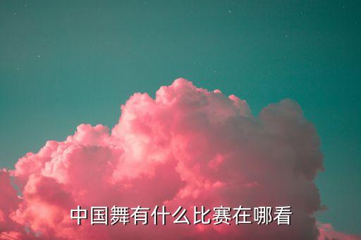 cctv舞蹈大赛国标舞,中国舞蹈奖