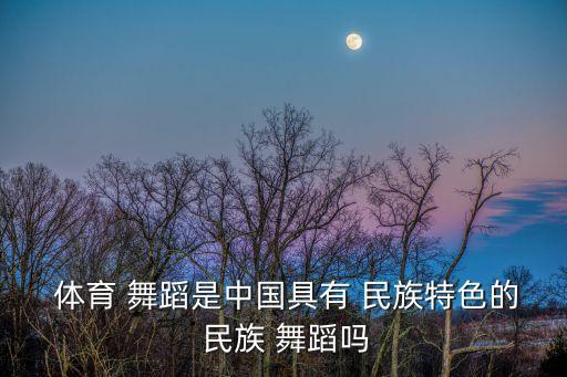  体育 舞蹈是中国具有 民族特色的 民族 舞蹈吗