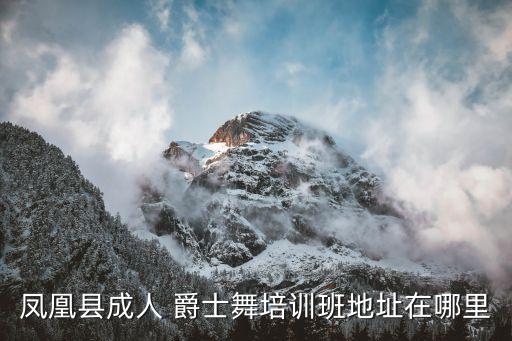凤凰县成人 爵士舞培训班地址在哪里