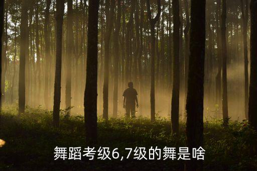  舞蹈考级6,7级的舞是啥
